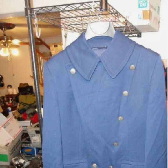 US AIR FORCE ACADEMY CADET USAFA DRESS BLUE sz16S JACKET TRENCH